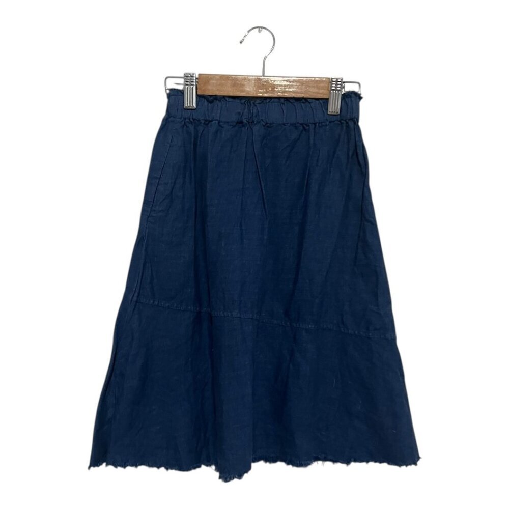 Zara Girls Navy Blue Midi Skirt